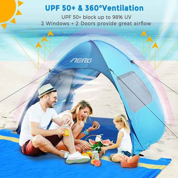 Aerb Pop up Beach Tent Sun Shelter