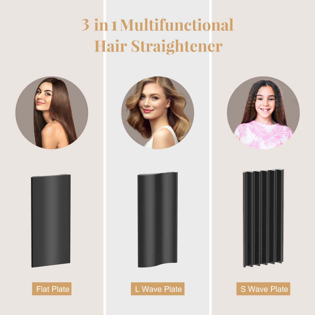 3 in 1 straight hair device