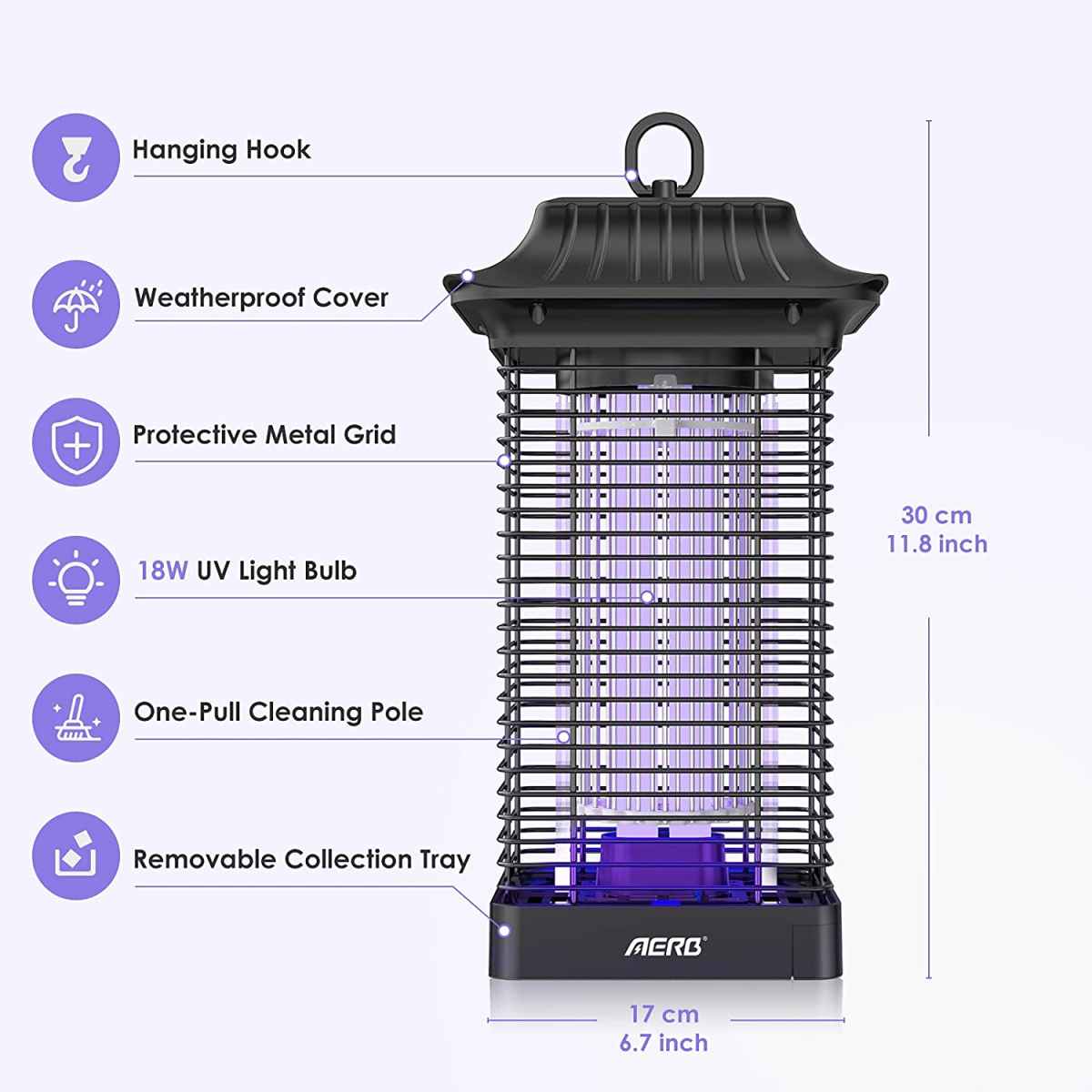 Aerb Bug Zapper for Outdoor and Indoor